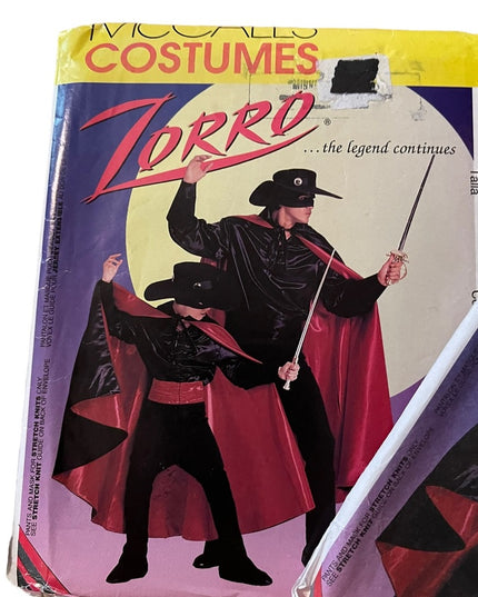 Lot of 3 various sz Uncut Sewing patterns adult child ZORRO halloween costume