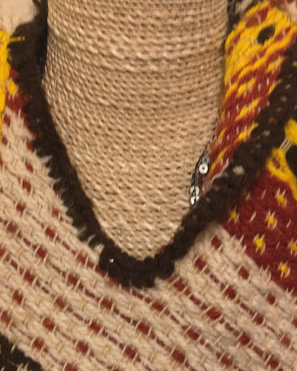 Vintage MEXICAN Super OSFA Hippie BOHO poncho hoodie 1970S Handmade