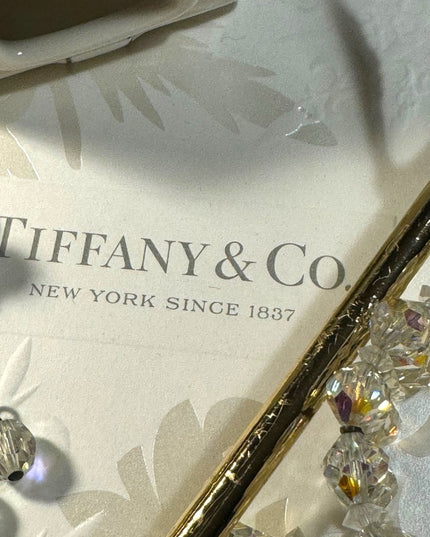 MOTHERS CHRISTMAS  Gold plt rose Tiffany Catalog Pandora ornament Sparkle Set 💗