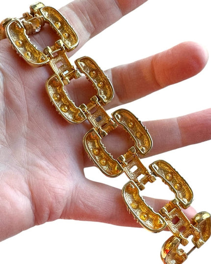 - JBK Camrose And Kross Blue Rhinestone Gold Tone Bracelet