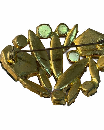 VTG C1950s Crystal fancy brooch