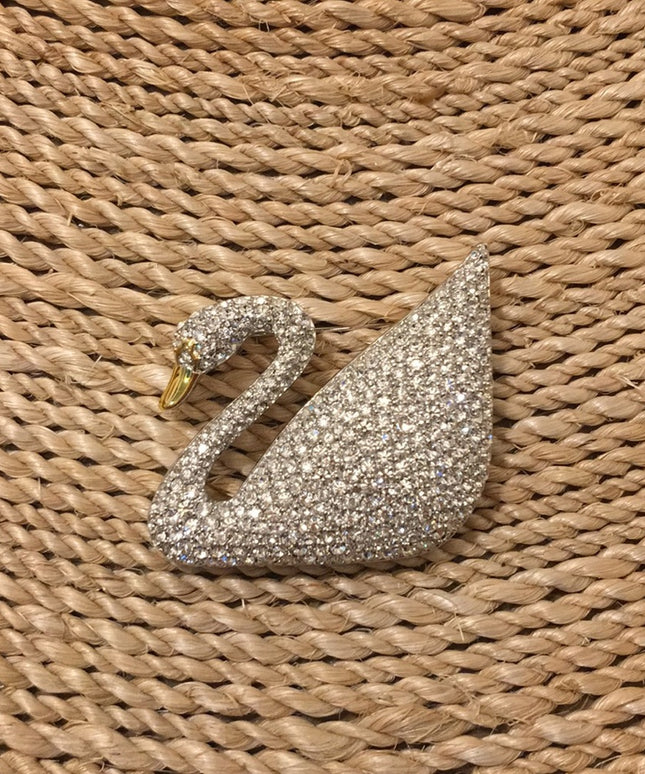 Swarovski (swan) Authentic Large crystal pave brooch Anniversary