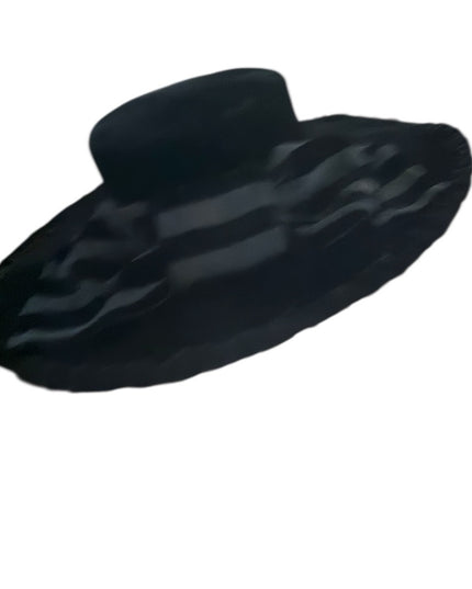 RARE Lilliput Black WideBrim Velvet Victorian styled High Society Hat Retired