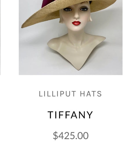 RARE Lilliput Black WideBrim Velvet Victorian styled High Society Hat Retired