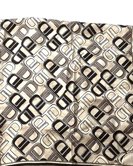 TD Bank Licensed Large Silk silver black Scarf wrap Limited Ed