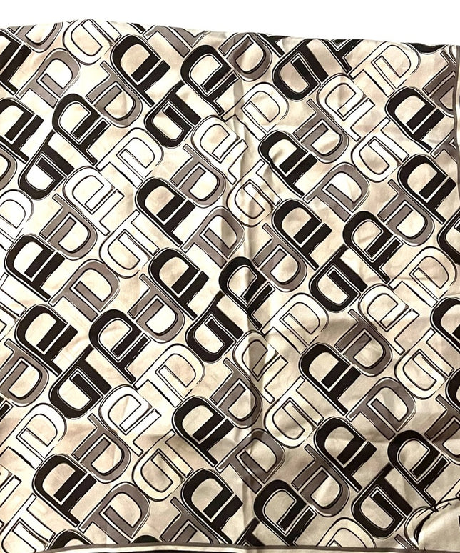 TD Bank Licensed Large Silk silver black Scarf wrap Limited Ed