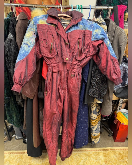 Vintage Descente Burgundy Lovely Snow Suit
