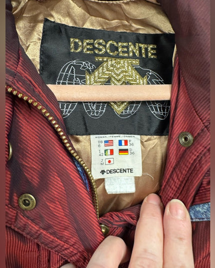 Vintage Descente Burgundy Lovely Snow Suit