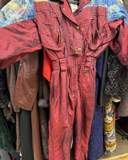 Vintage Descente Burgundy Lovely Snow Suit