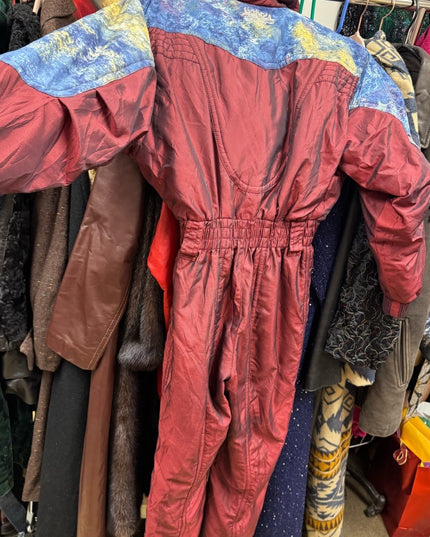 Vintage Descente Burgundy Lovely Snow Suit