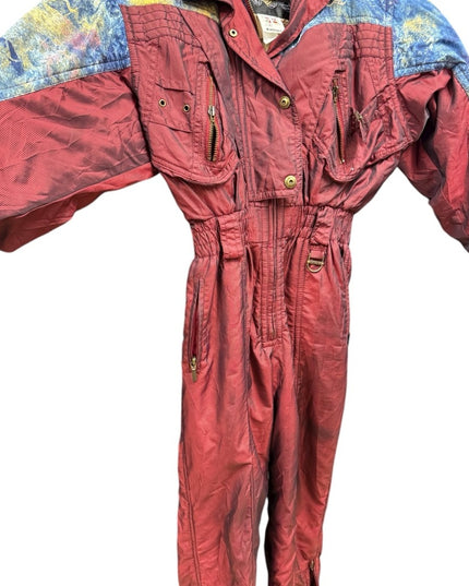 Vintage Descente Burgundy Lovely Snow Suit