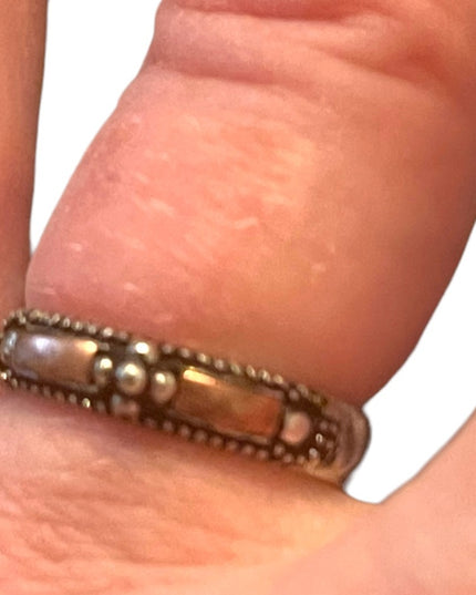 Vintage copper sterling silver Southwestern ring small band