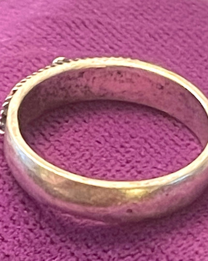 Vintage copper sterling silver Southwestern ring small band