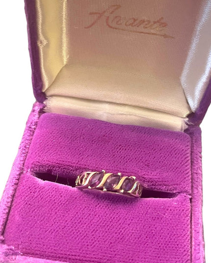 Lovely 925 amethyst heart ring sterling silver