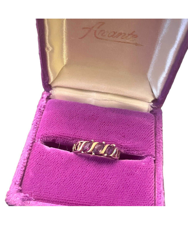Lovely 925 amethyst heart ring sterling silver
