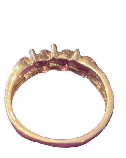 Lovely 925 amethyst heart ring sterling silver