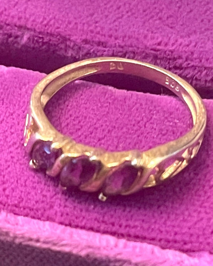 Lovely 925 amethyst heart ring sterling silver