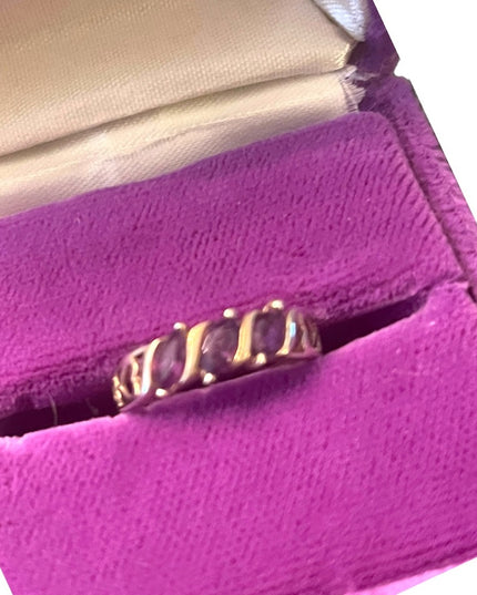 Lovely 925 amethyst heart ring sterling silver