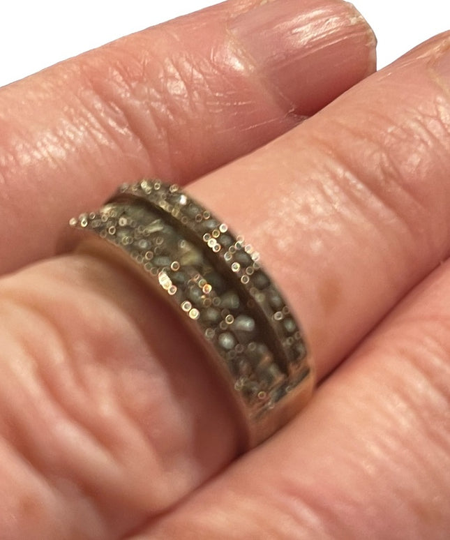 Vintage 925 sterling silver ring marcasite