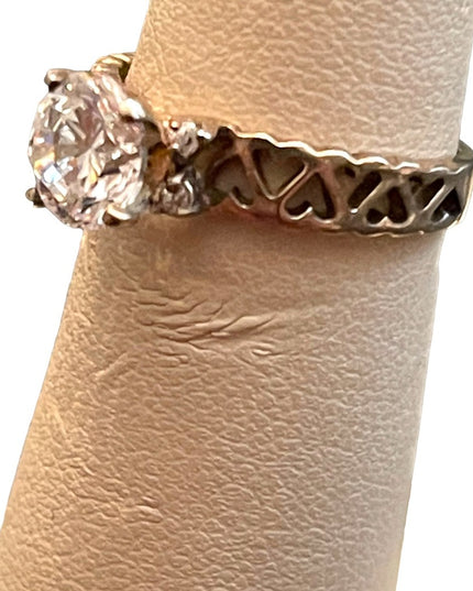 Vintage sterling silver 925 Cz Engagement ring