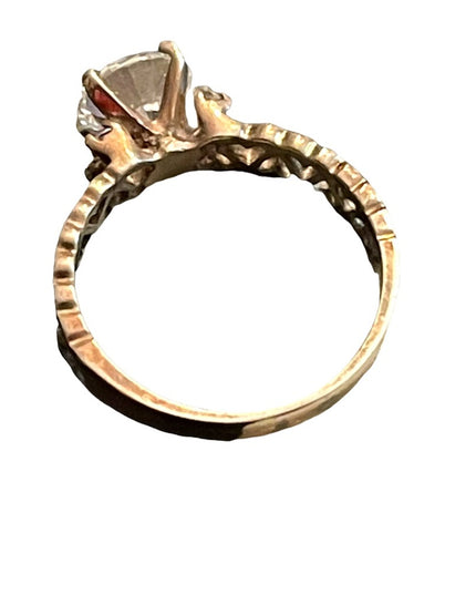 Vintage sterling silver 925 Cz Engagement ring