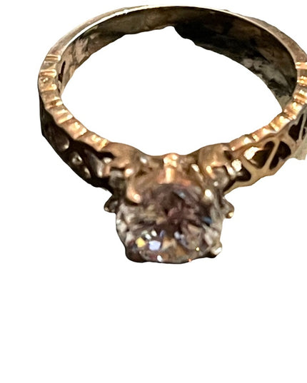 Vintage sterling silver 925 Cz Engagement ring