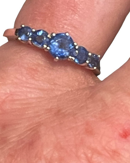 Sterling silver 925 Simulated sapphire Ring