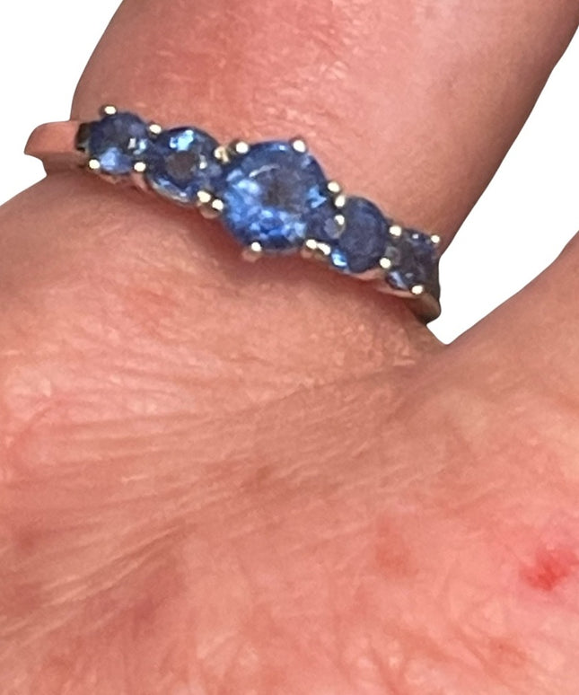 Sterling silver 925 Simulated sapphire Ring