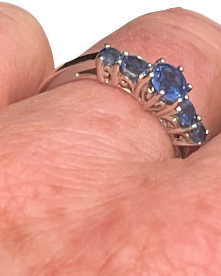 Sterling silver 925 Simulated sapphire Ring
