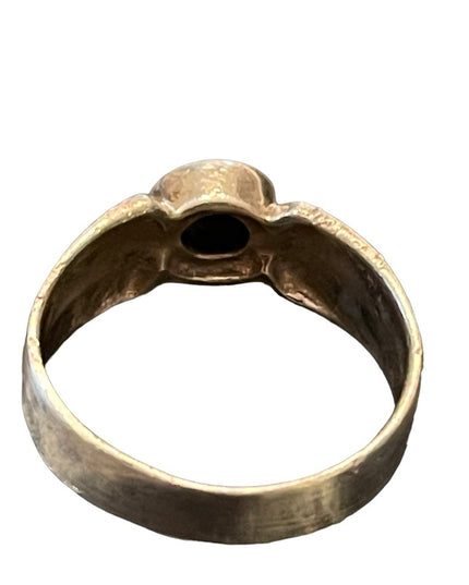Vintage sterling silver 925 black onyx ring