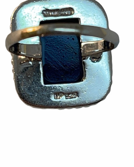 Vintage 925 Sterling silver lapis lazuli stone ring