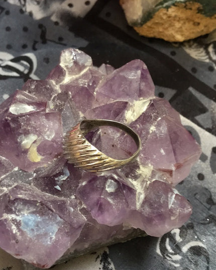 Vintage sterling silver domed ring