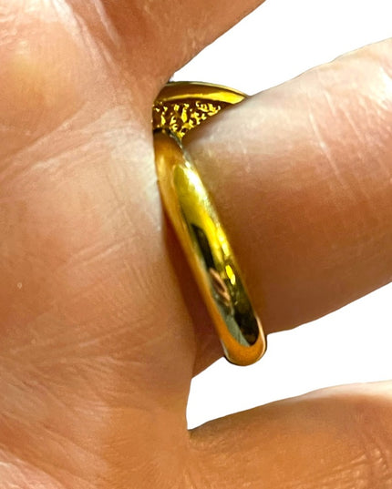 Bronzoro Italy Retired Roman coin Ring gold plt