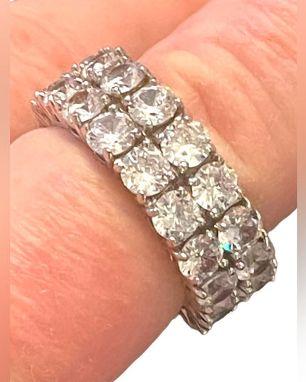 Silver finish Fancy High quality CZ Infinity dinner ring