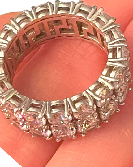Silver finish Fancy High quality CZ Infinity dinner ring