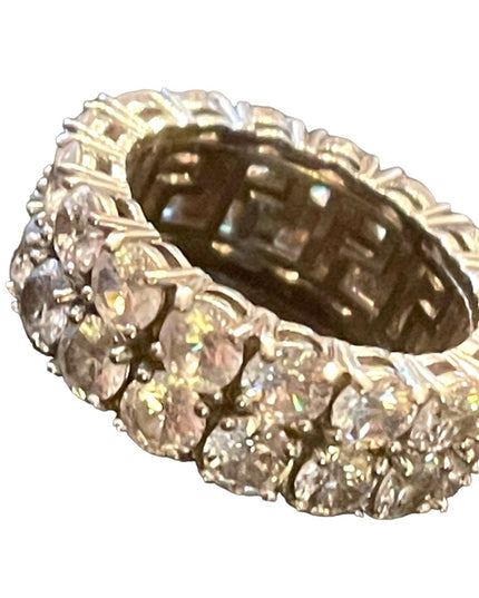 Silver finish Fancy High quality CZ Infinity dinner ring