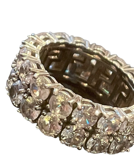 Silver finish Fancy High quality CZ Infinity dinner ring