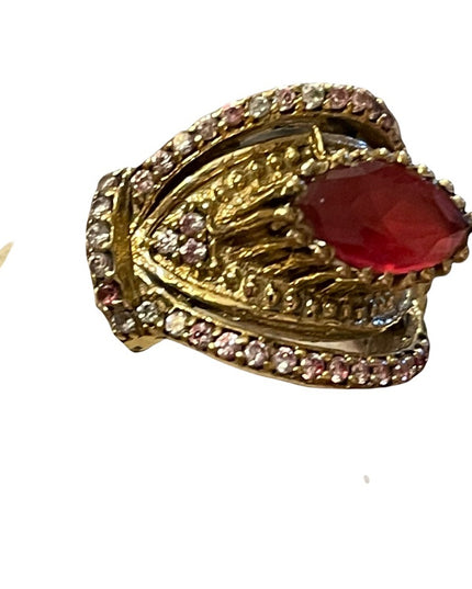 Turkish sterling silver ottoman gemstone fancy ornate sultans design chunky ring