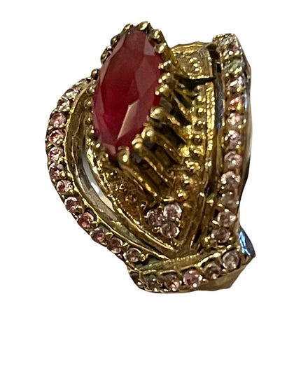 Turkish sterling silver ottoman gemstone fancy ornate sultans design chunky ring
