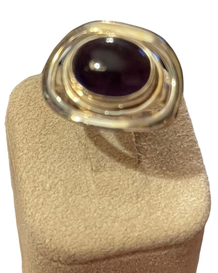 Sterling silver 925 garnet fancy ring