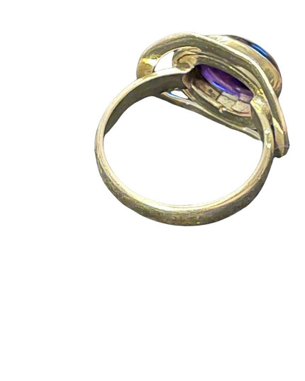 Sterling silver 925 garnet fancy ring