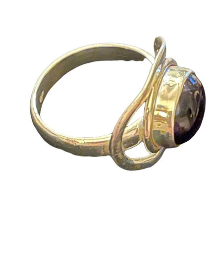 Sterling silver 925 garnet fancy ring