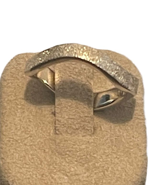 Sterling silver 925 brushed textured silver modernist ring SZ 8