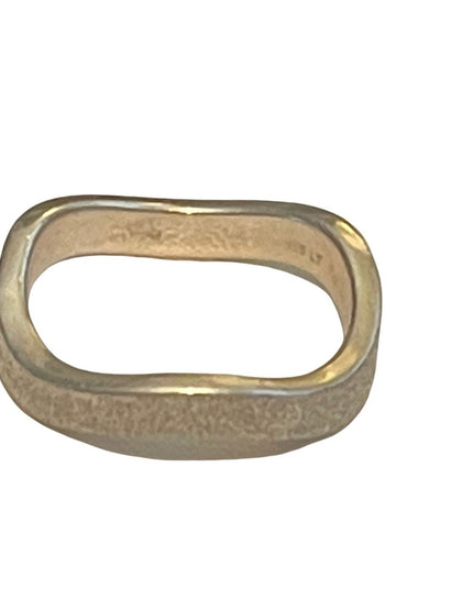 Sterling silver 925 brushed textured silver modernist ring SZ 8