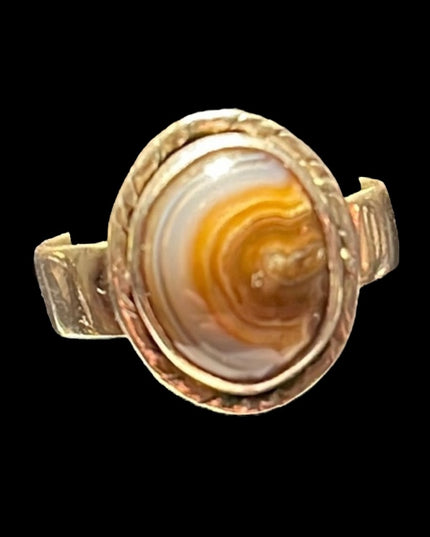 Vintage sterling silver 925 Agate ring