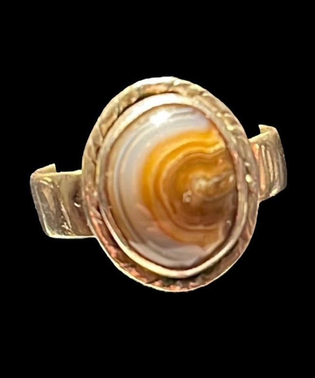Vintage sterling silver 925 Agate ring
