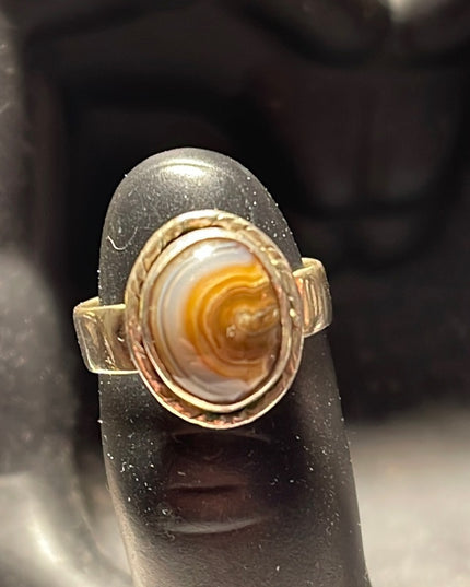 Vintage sterling silver 925 Agate ring