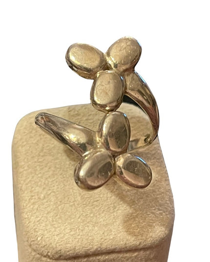 Sterling silver long flower 🌸 ring 925