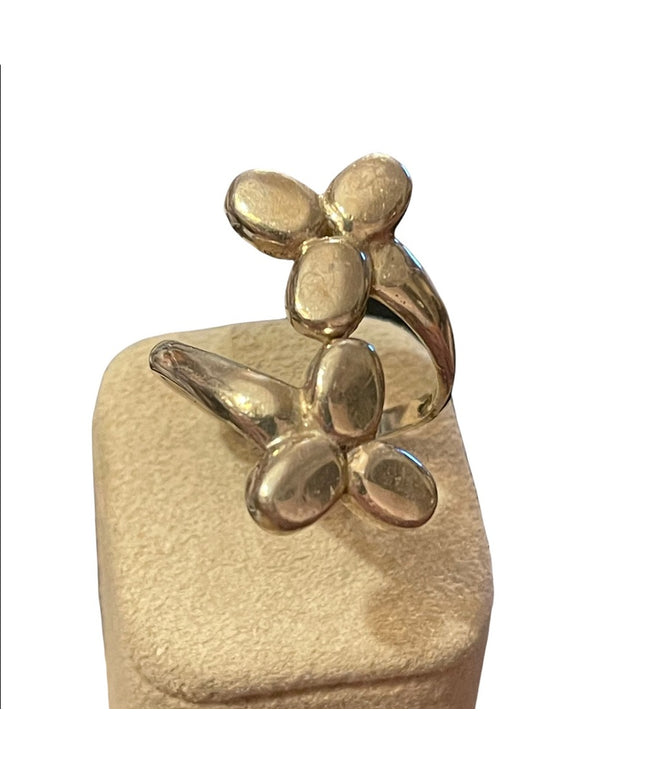 Sterling silver long flower 🌸 ring 925