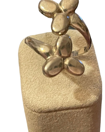Sterling silver long flower 🌸 ring 925